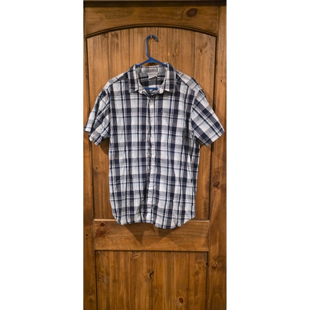 Columbia Button Down Shirt Mens Size L Multicolor Plaid Regular Fit Short Sleeve